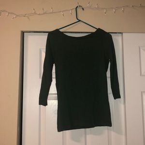 Plain green quarter sleeve t-shirt